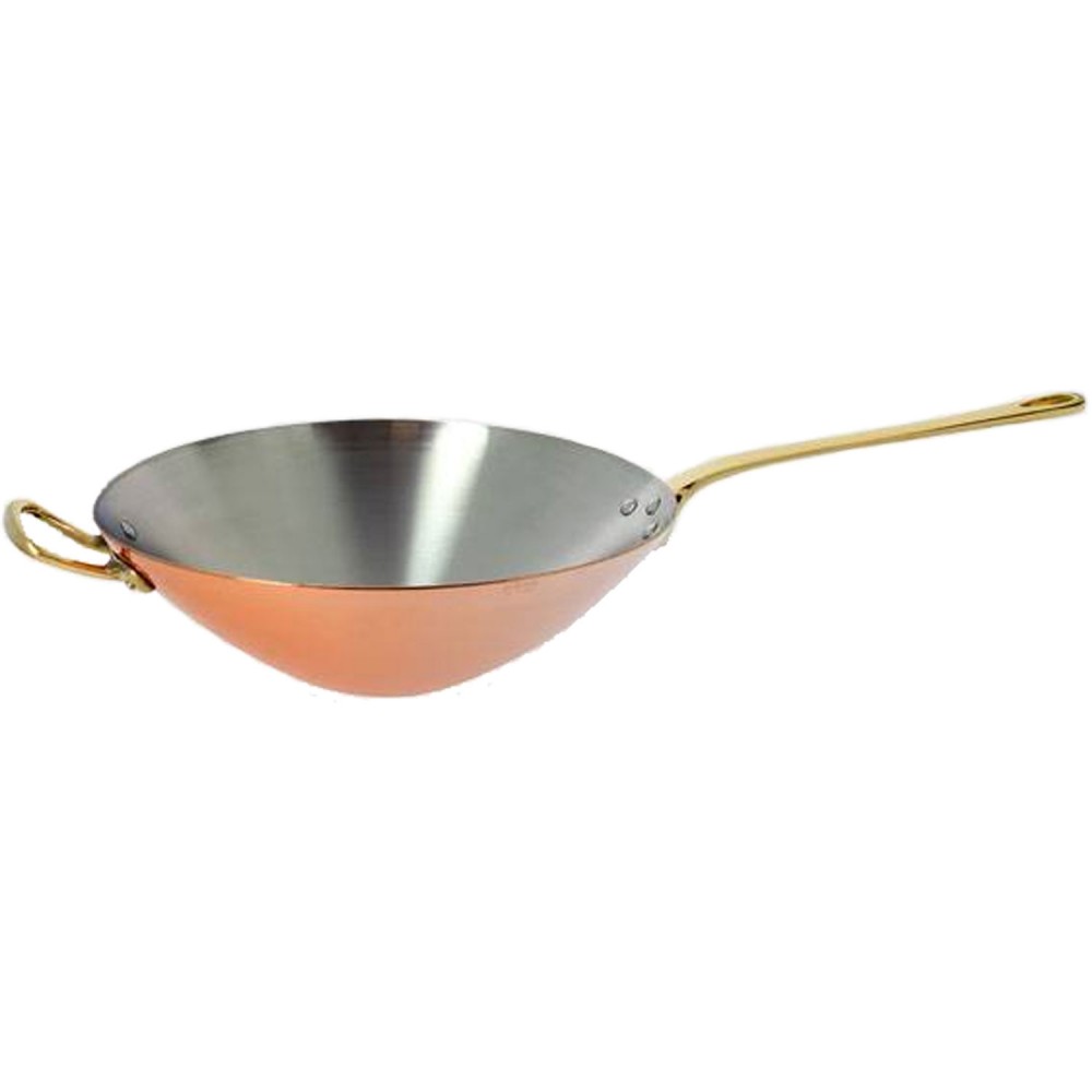 [Pack] CopperGarden® Wok en cuivre 28 cm avec couvercle – étamé