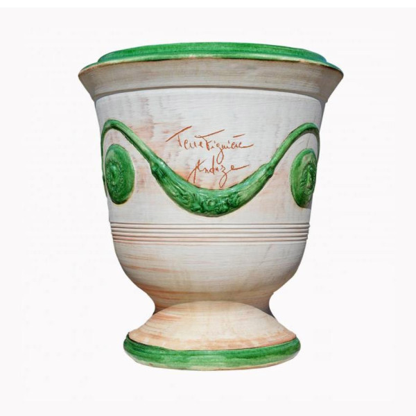 Vase d'Anduze Terre Figuière cérusé vert - 4 tailles