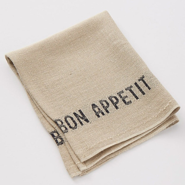 6 serviettes Charvet 100% lin Bon Appétit - 9 coloris