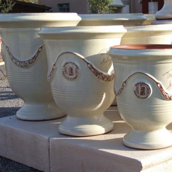 Vase Anduze Terre Figuière émaillé ivoire - 4 tailles
