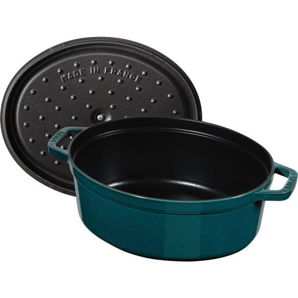 Cocotte Staub Blue La Mer ovale en fonte - 2 tailles