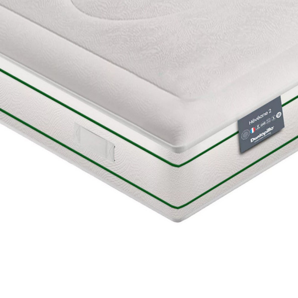 Ensemble Heveane Dunlopillo matelas sommier lattes fixes - 8 tailles