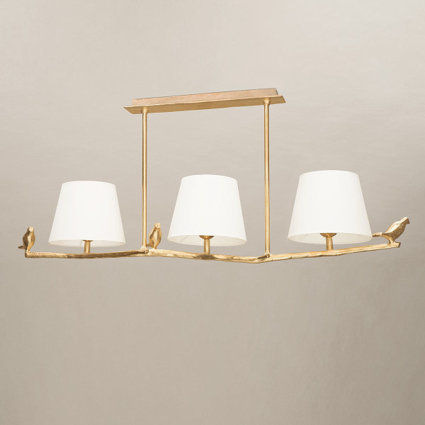 Objet Insolite Suspension Plume Bronze