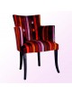 Fauteuil tissu rayures