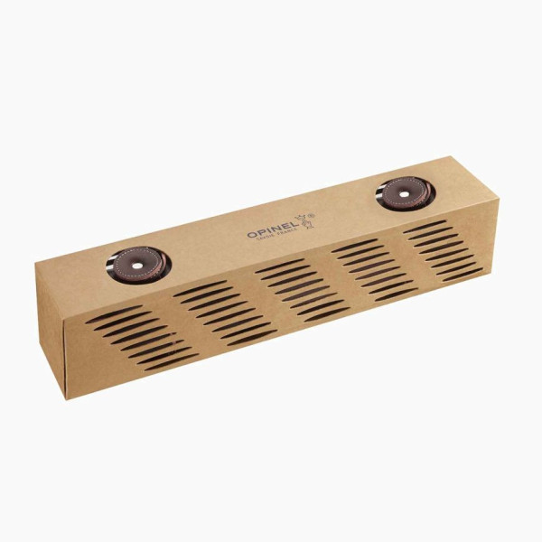 Natte simili-cuir rangement 8 couteaux Opinel