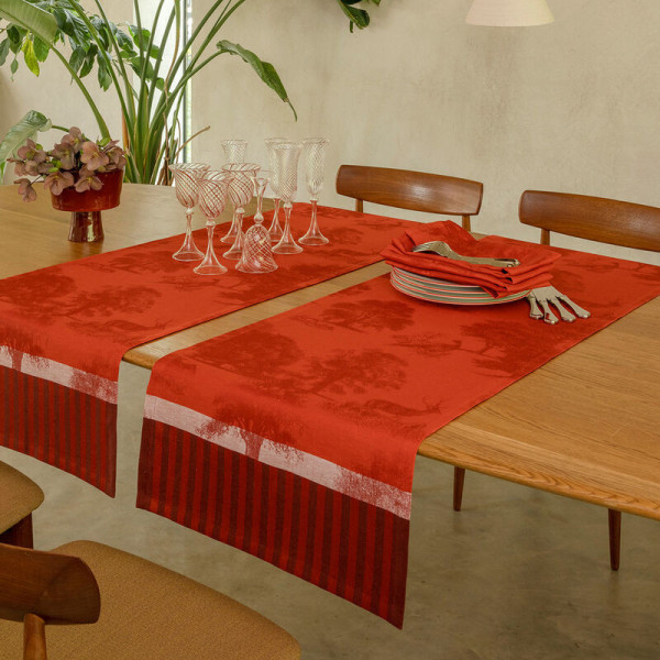 Chemin de table LE JACQUARD FRANCAIS Souveraine Lin - 3 coloris