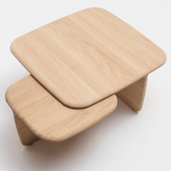 Table basse Drugeot Manufacture Toi et moi chêne massif