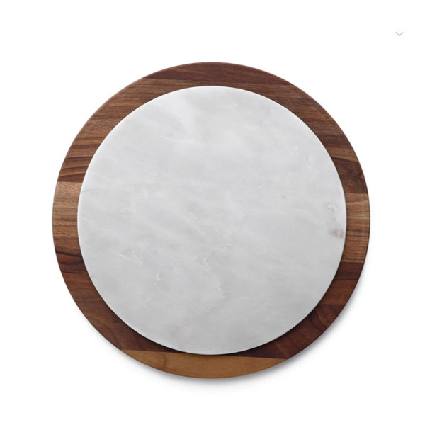 Centre de table DEGRENNE marbre bois noyer