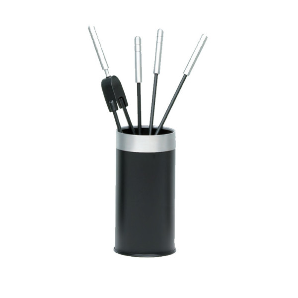 Serviteur de cheminée Reignoux noir alu h.62cm