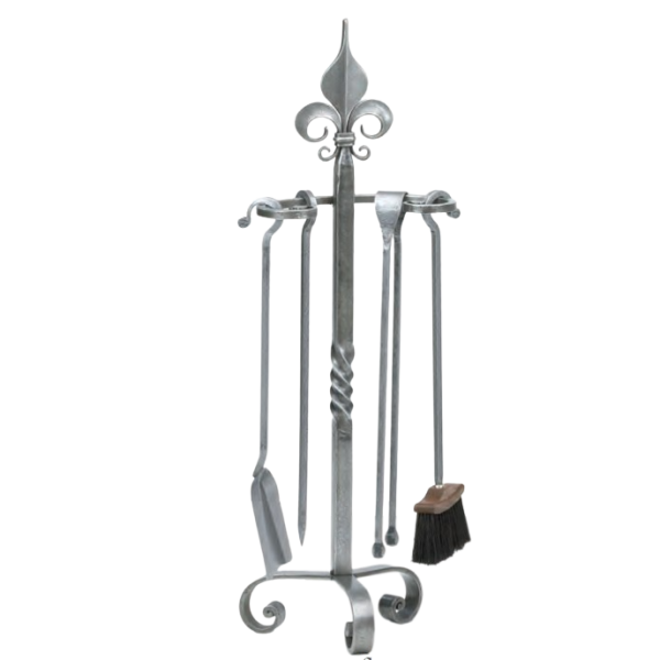 Serviteur de cheminée Reignoux fleur de lys h.80cm
