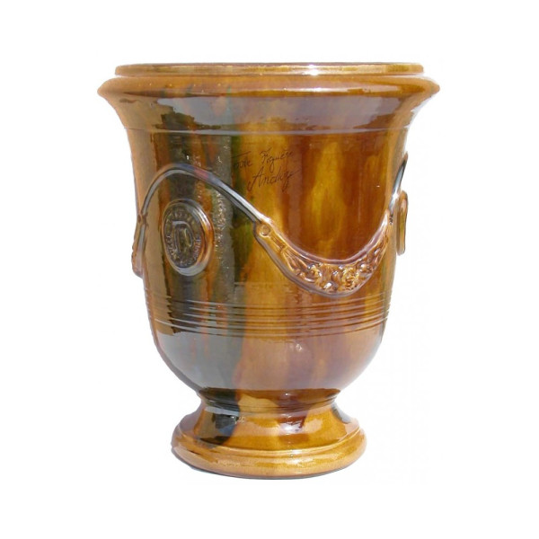 Anduze Planter flamed enamelled  Tradition - 4 sizes