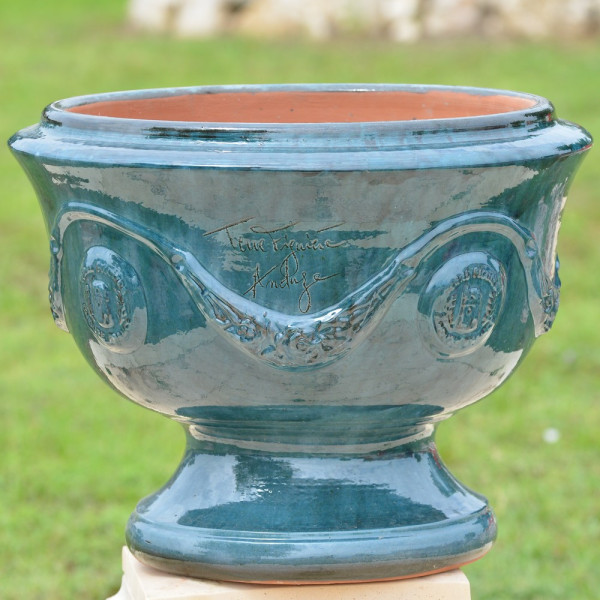 Vase coupe Anduze TERRE FIGUIERE bleu