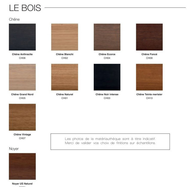 Dasras Liseré desk in oak or walnut wood - 10 finishes 4 sizes