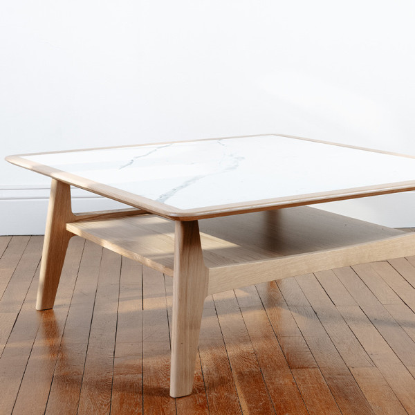 Dasras H Coffee table ceramic wood oak or walnut - 10 finishes 4 sizes