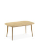 Dasras Snack fixed dining table in oak or walnut wood - 10 finishes 21 sizes