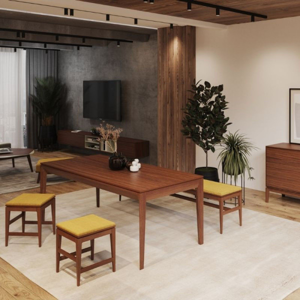 Dasras Buzz extendable dining table ceramic wood oak or walnut - 10 finishes 8 sizes 2 models