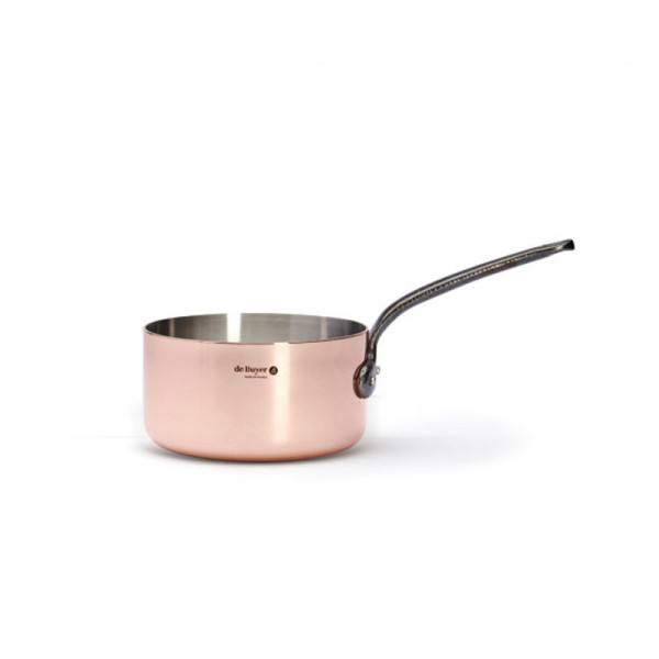 DE BUYER Inocuivre 5-Piece Copper Saucepan Set with Cast Iron Handle