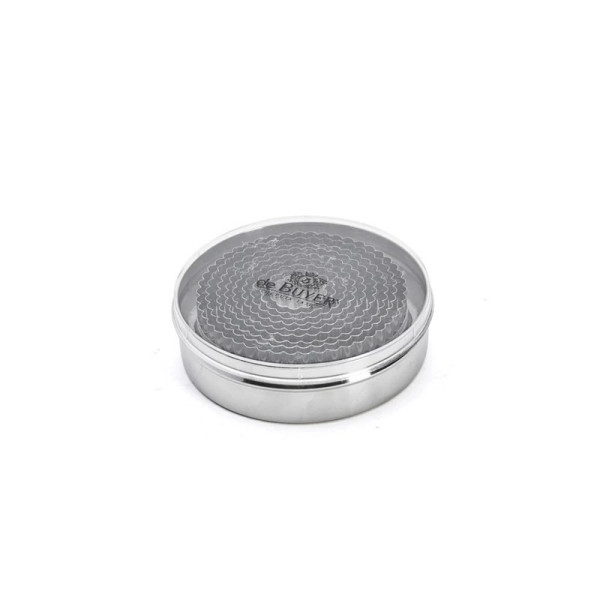 DE BUYER Box of 9 round fluted stainless steel cutters